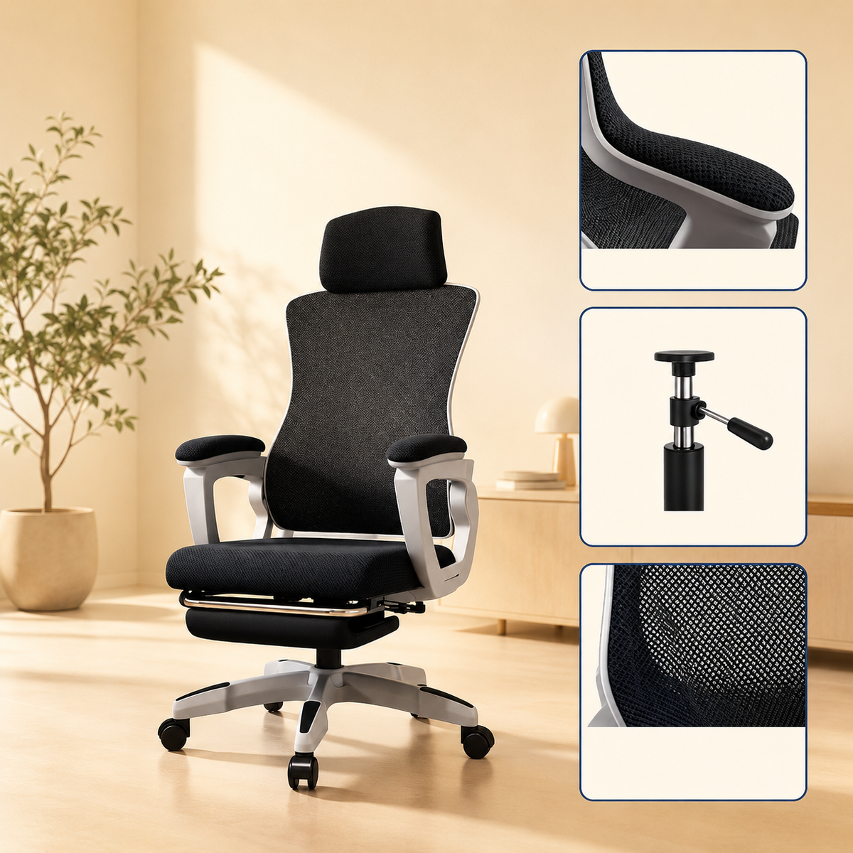 Adjustable Gaming & Office Chair – Reclining Ergonomic Comfort Seat