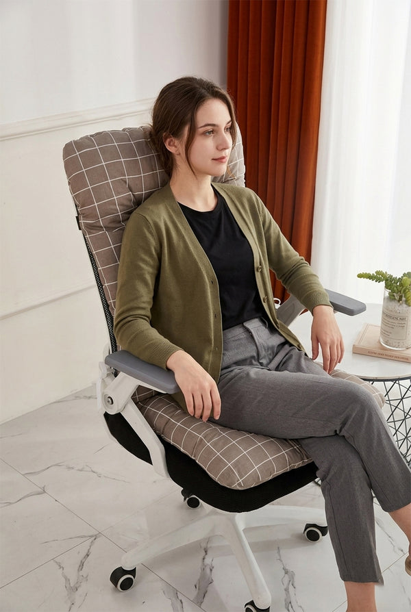 Ergonomic Seat Cushion with Back Support – Office Chair & Car Comfort Pad