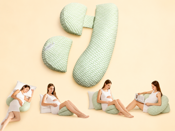 Adjustable Pregnancy Body Pillow Set – Maternity Support Cushion for Side Sleepers