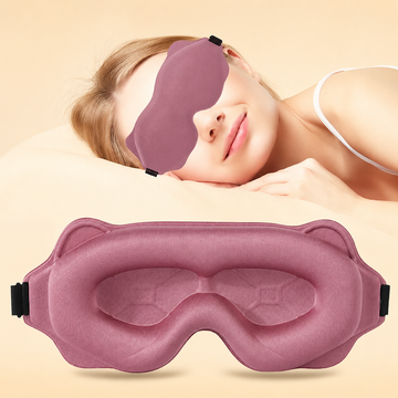 3D Contoured Eye Sleep Mask – Soft Padded Light Blocking Blindfold
