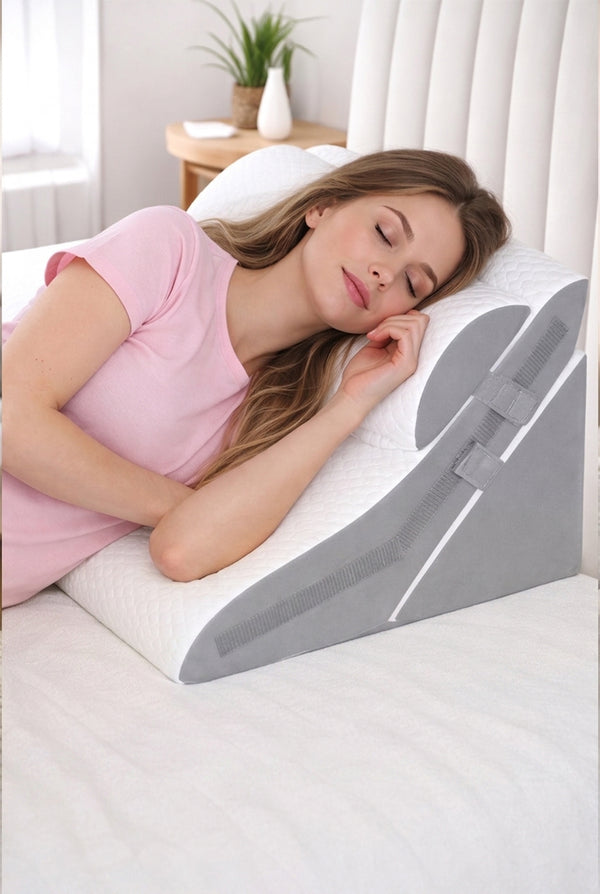Adjustable Folding Wedge Pillow – Elevated Back Support for Comfortable Sleep