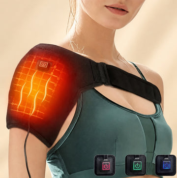 Heated Shoulder Support Brace – 3-Level Massage & Warm Compression (Plug-In)