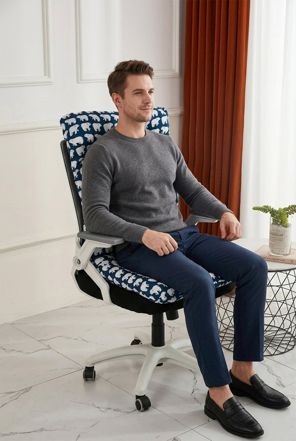 Ergonomic Seat Cushion with Back Support – Office Chair & Car Comfort Pad
