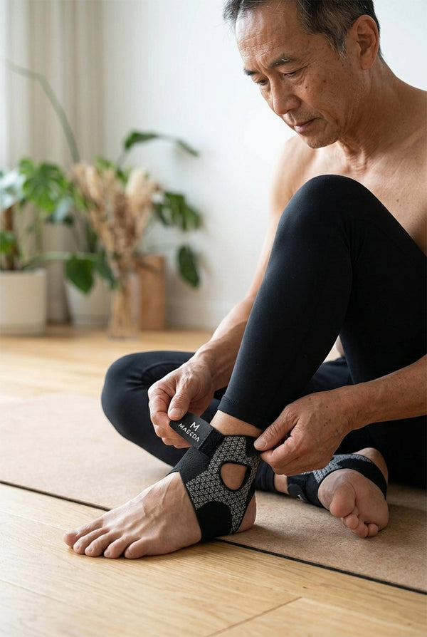 Adjustable Strap Ankle Support Brace – Ultra-Thin Compression Stabilizer