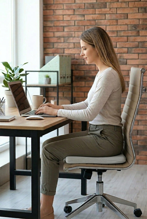 Ergonomic Memory Foam Seat Cushion – Pressure Relief for Office & Study Chairs