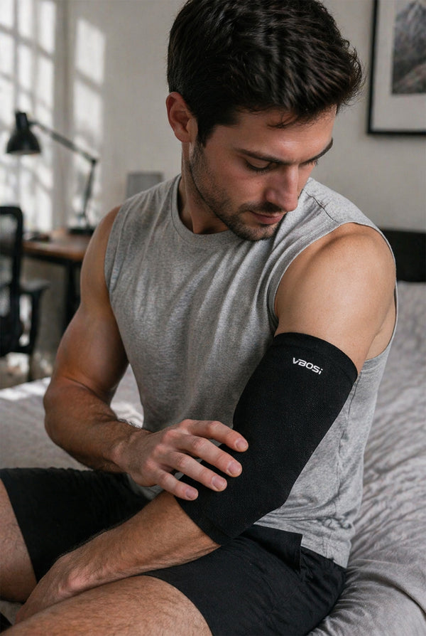 Breathable Elbow Compression Sleeve – Elastic Arm Support Brace