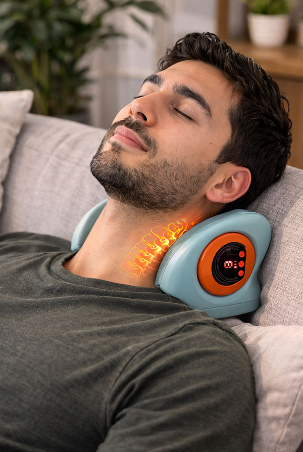 Portable Cervical Neck Massager – Traction & Acupressure Support Pillow