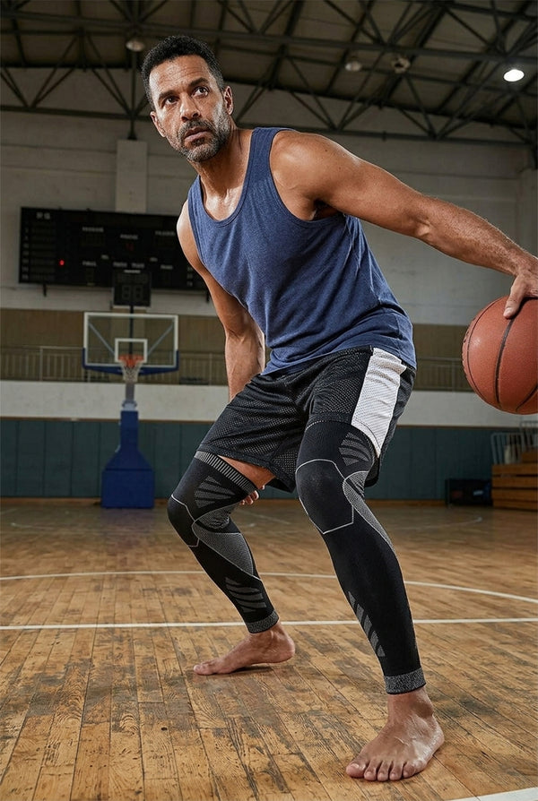Full Leg Compression Sleeve – Long Knee Support for Sports & Pain Relief