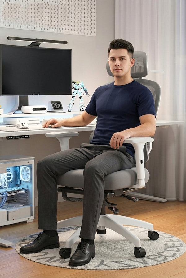 Ergonomic Gaming & Office Chair – Reclining with Lumbar Support & 4D Armrests