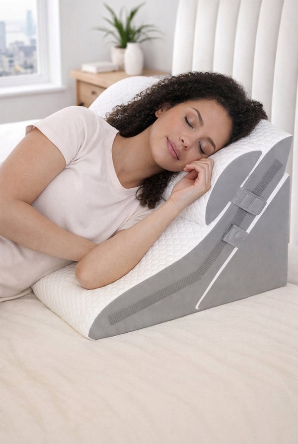 Adjustable Folding Wedge Pillow – Elevated Back Support for Comfortable Sleep
