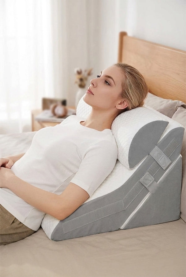 Adjustable Folding Wedge Pillow – Elevated Back Support for Comfortable Sleep