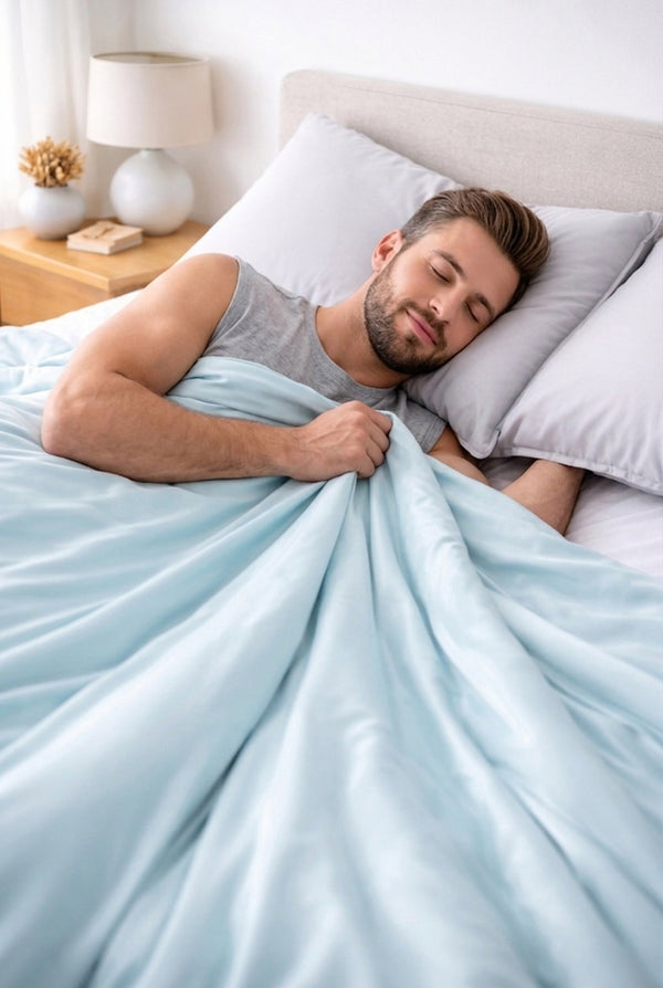 Ice Silk Cooling Comforter – Lightweight Summer Blanket (Twin/King)