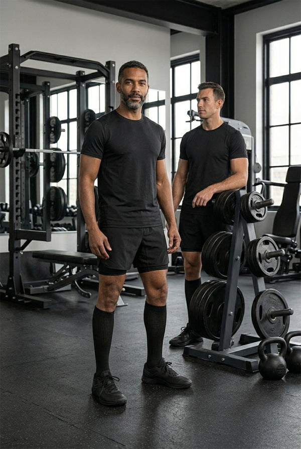 2 Pairs Compression Knee-High Socks – Circulation & Comfort Support