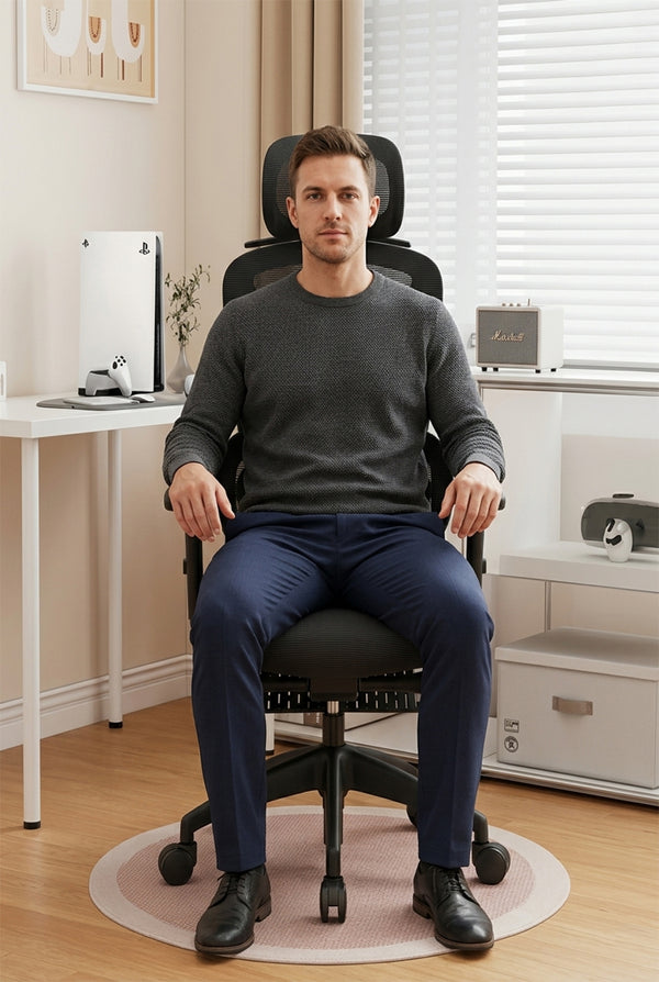 Ergonomic Gaming & Office Chair – Reclining with Lumbar Support & 4D Armrests