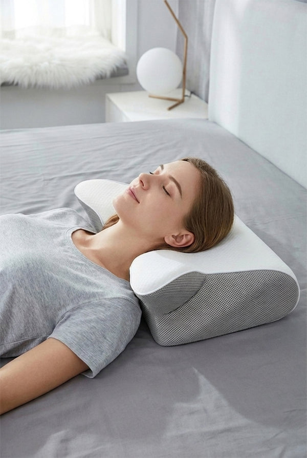 2-in-1 Memory Foam Cervical Pillow – Ergonomic Contour Neck Support