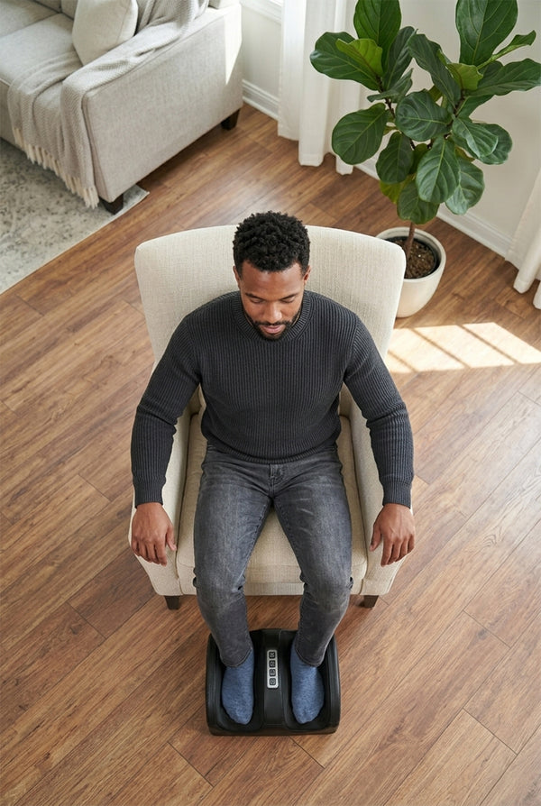 Shiatsu Foot & Calf Massager – Heated Kneading Relief for Tired Muscles