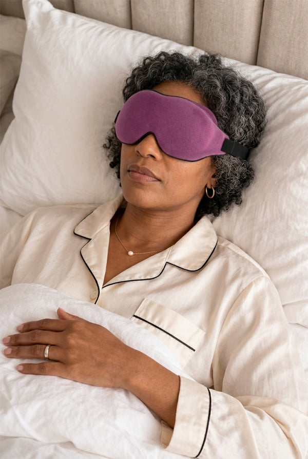 3D Contoured Eye Sleep Mask – Soft Padded Light Blocking Blindfold