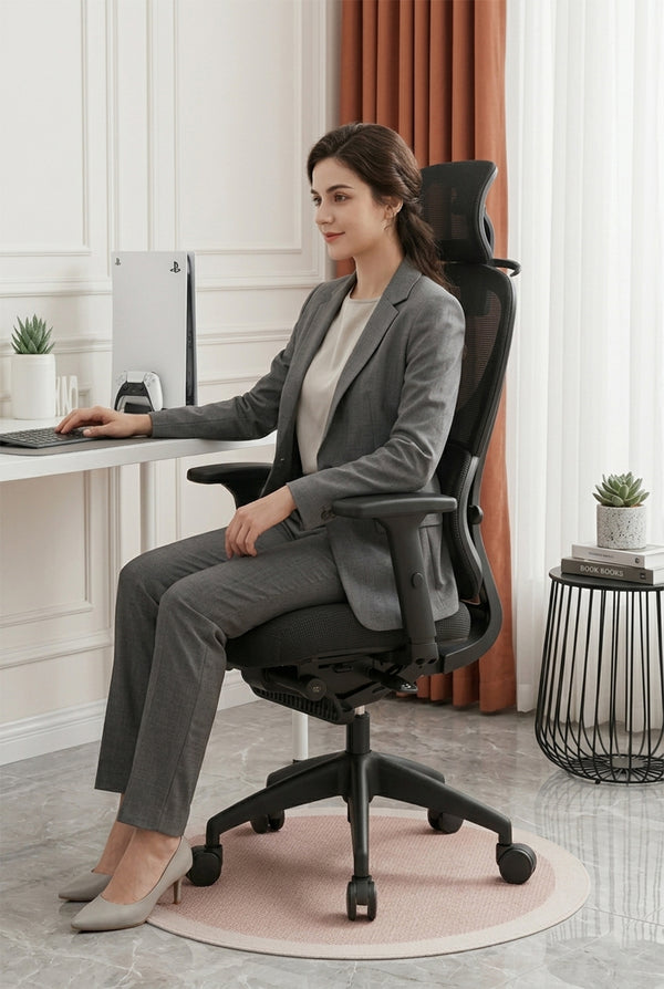 Ergonomic Gaming & Office Chair – Reclining with Lumbar Support & 4D Armrests