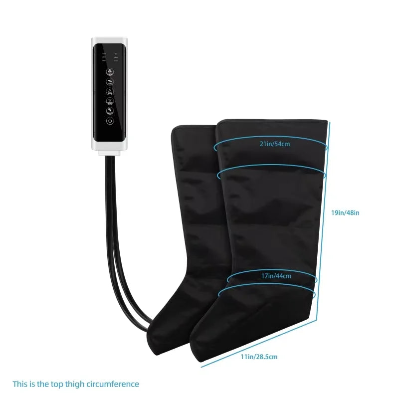 Electric Pneumatic Leg Massager – Extended Thigh, Calf & Foot Compression with Remote