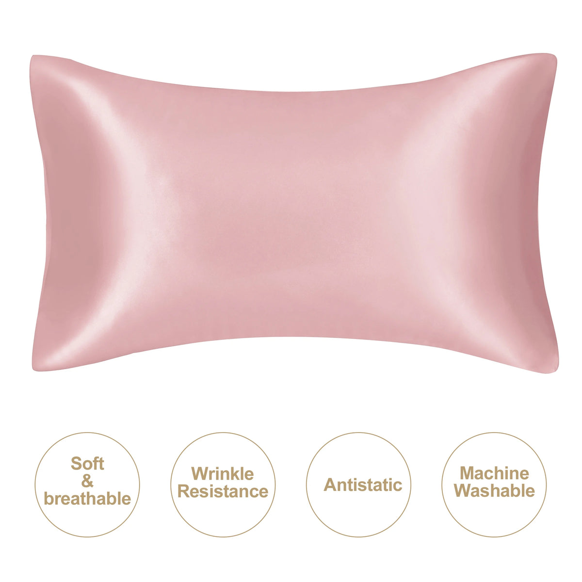 Natural Mulberry Silk Pillowcase – Silky Smooth Standard & Queen Size