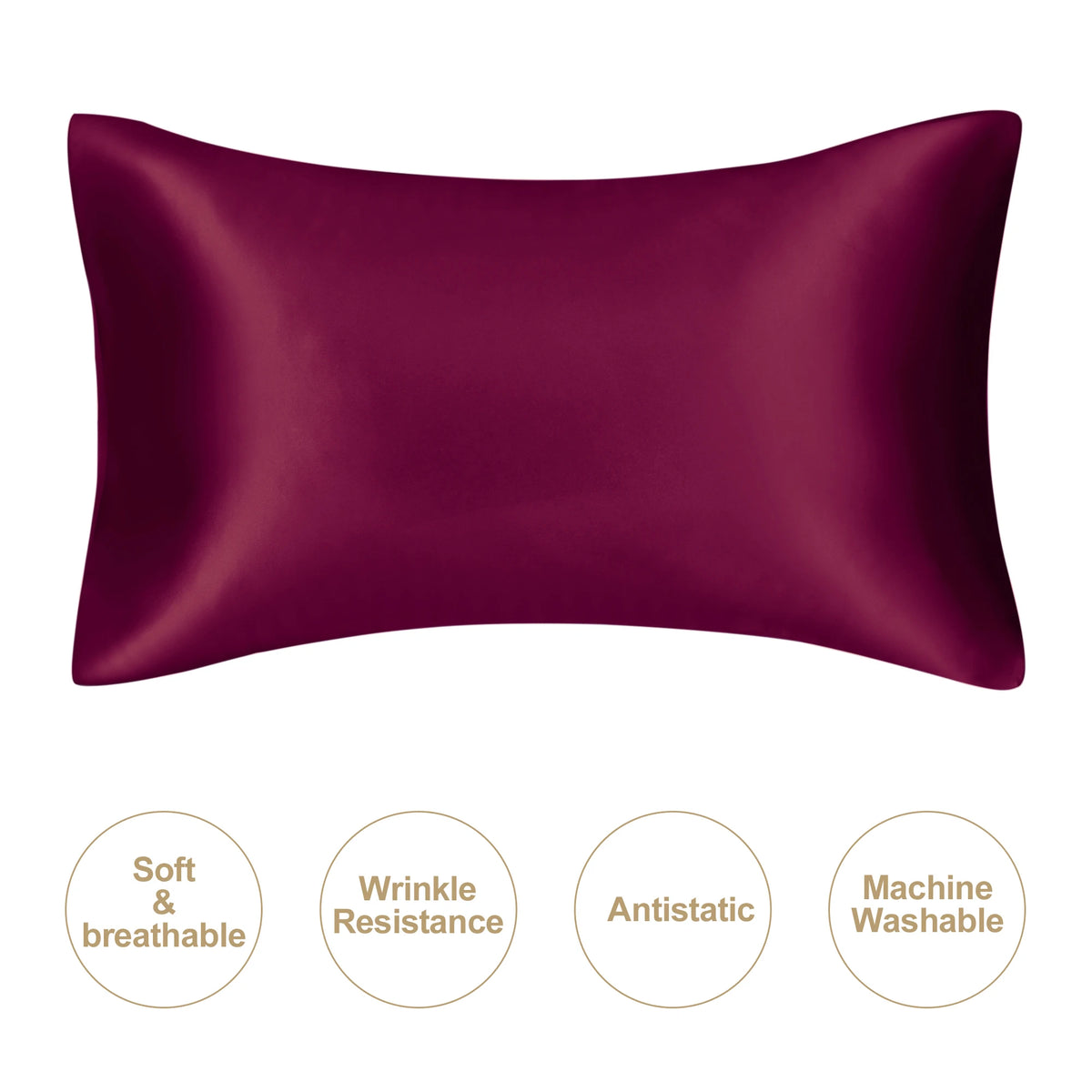 Natural Mulberry Silk Pillowcase – Silky Smooth Standard & Queen Size