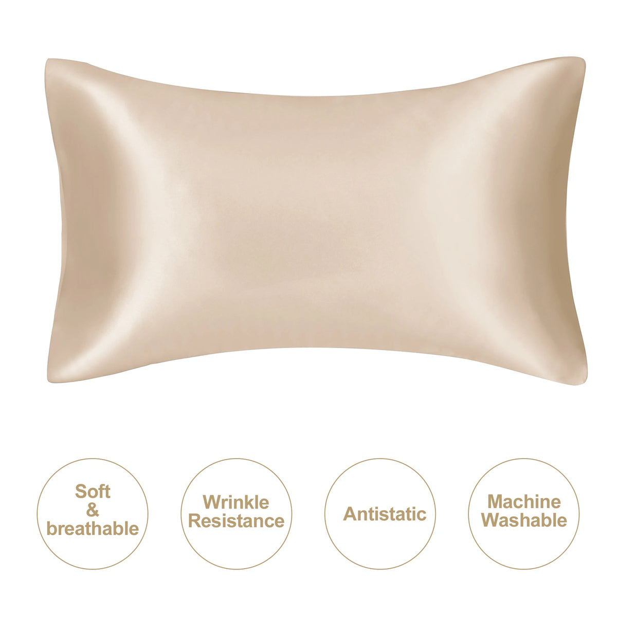 Natural Mulberry Silk Pillowcase – Silky Smooth Standard & Queen Size