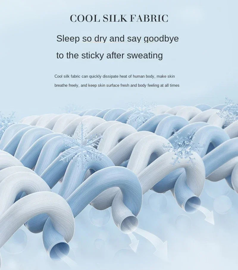 Ice Silk Cooling Comforter – Lightweight Summer Blanket (Twin/King)