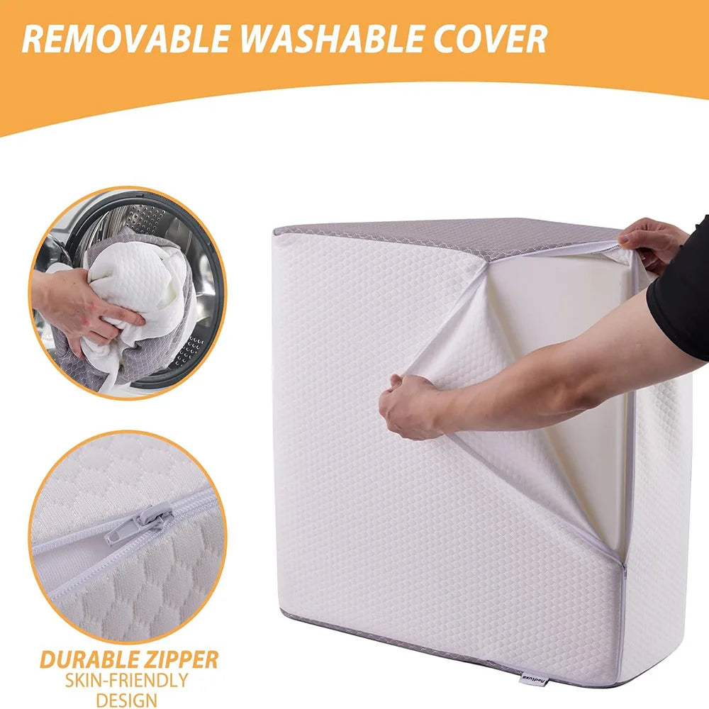 Memory Foam Leg Elevation Pillow – Wedge Support Cushion for Comfortable Sleep