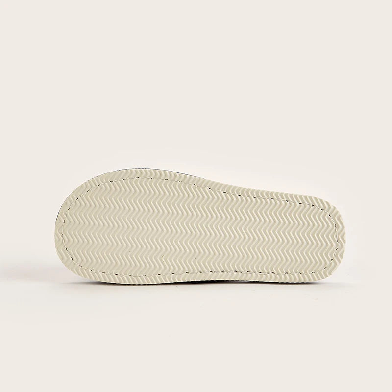 Breathable Linen Home Slippers – Open-Toe Indoor Shoes for Men & Women