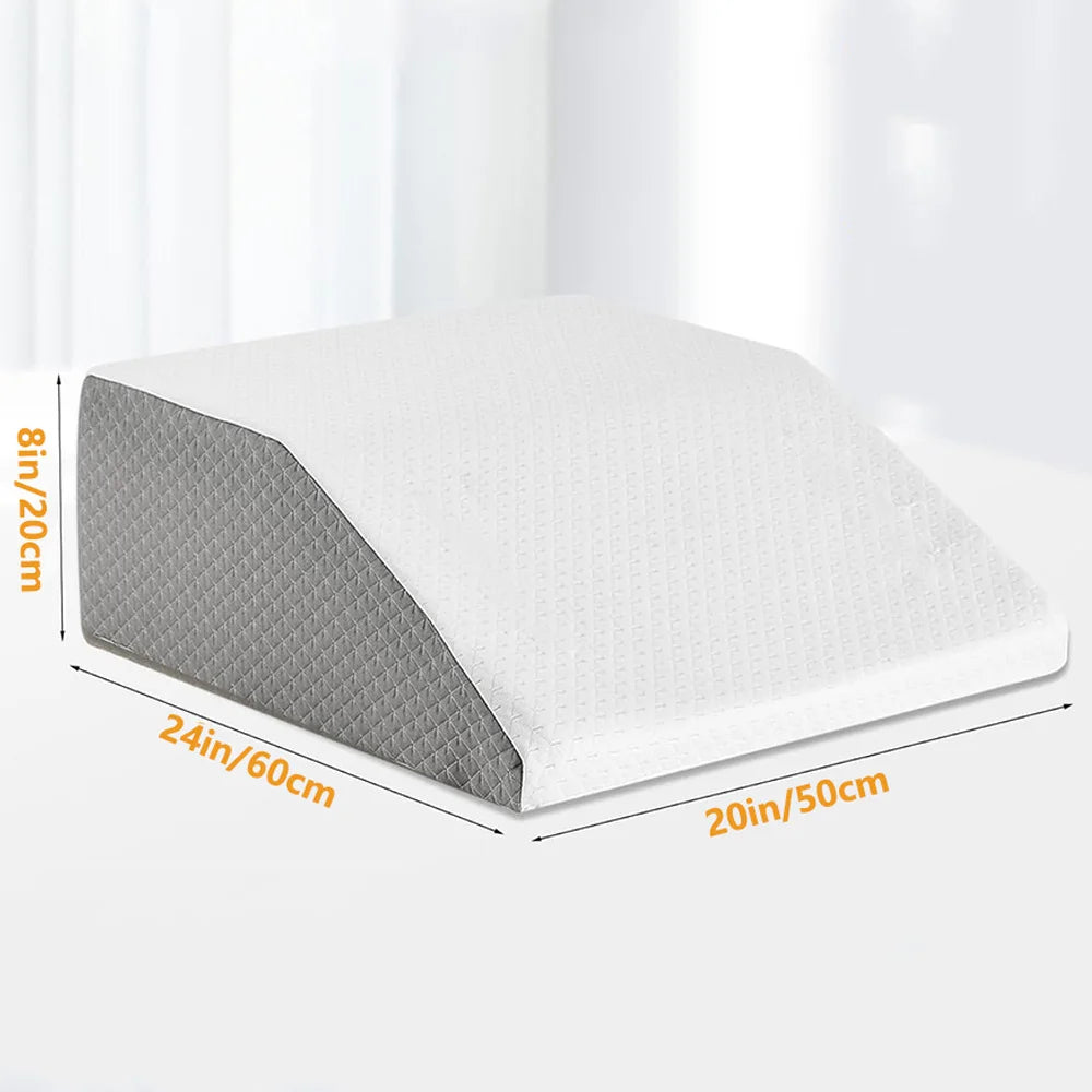 Memory Foam Leg Elevation Pillow – Wedge Support Cushion for Comfortable Sleep
