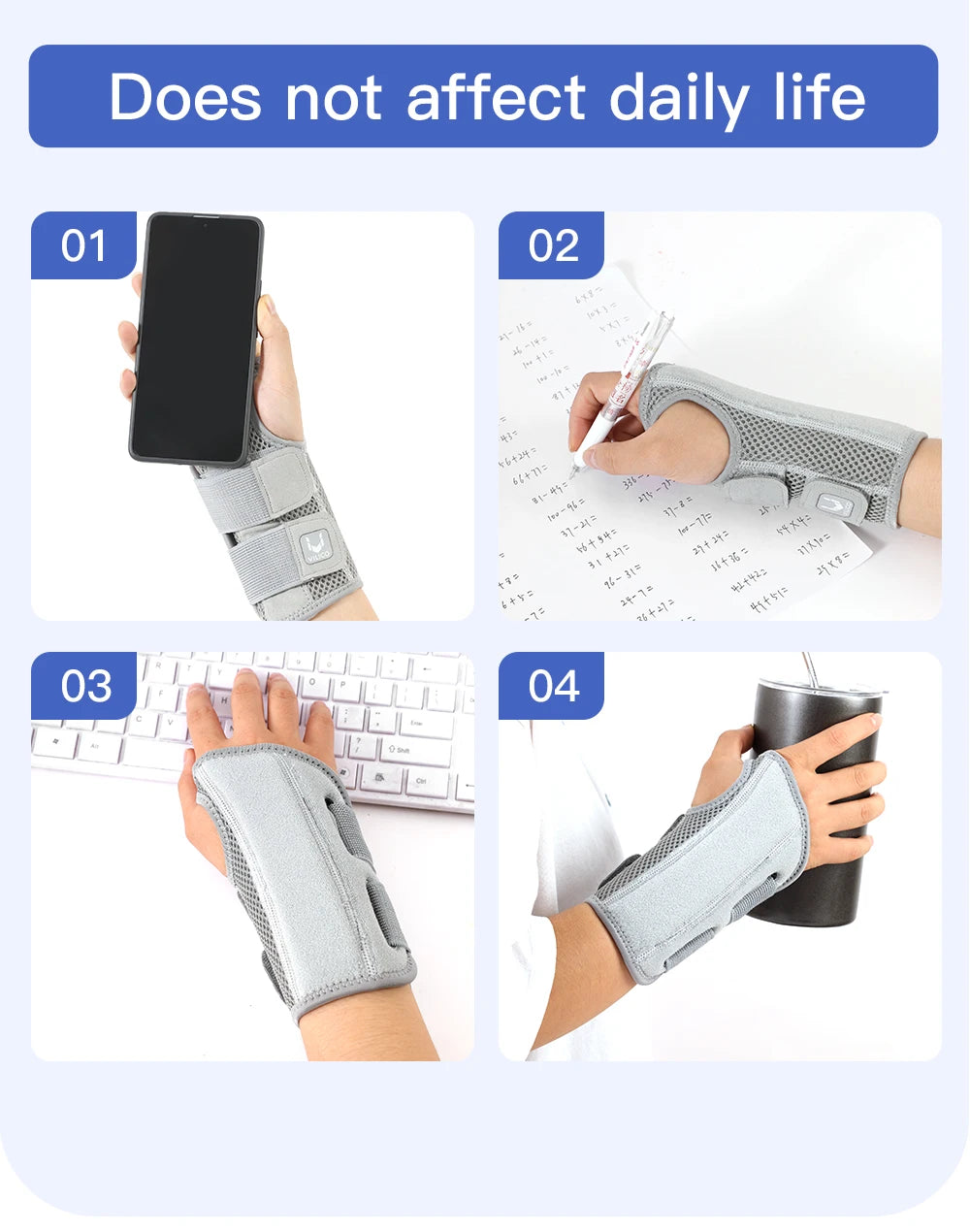 Wrist Stabilising Brace – Adjustable Support with Built-In Splint
