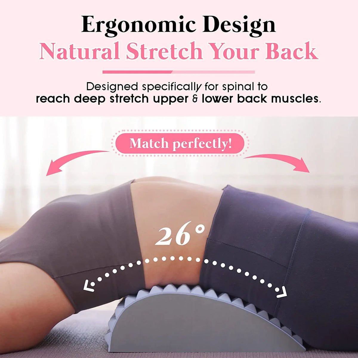 Lumbar Back Stretcher Pillow – Lower Back Support & Posture Alignment