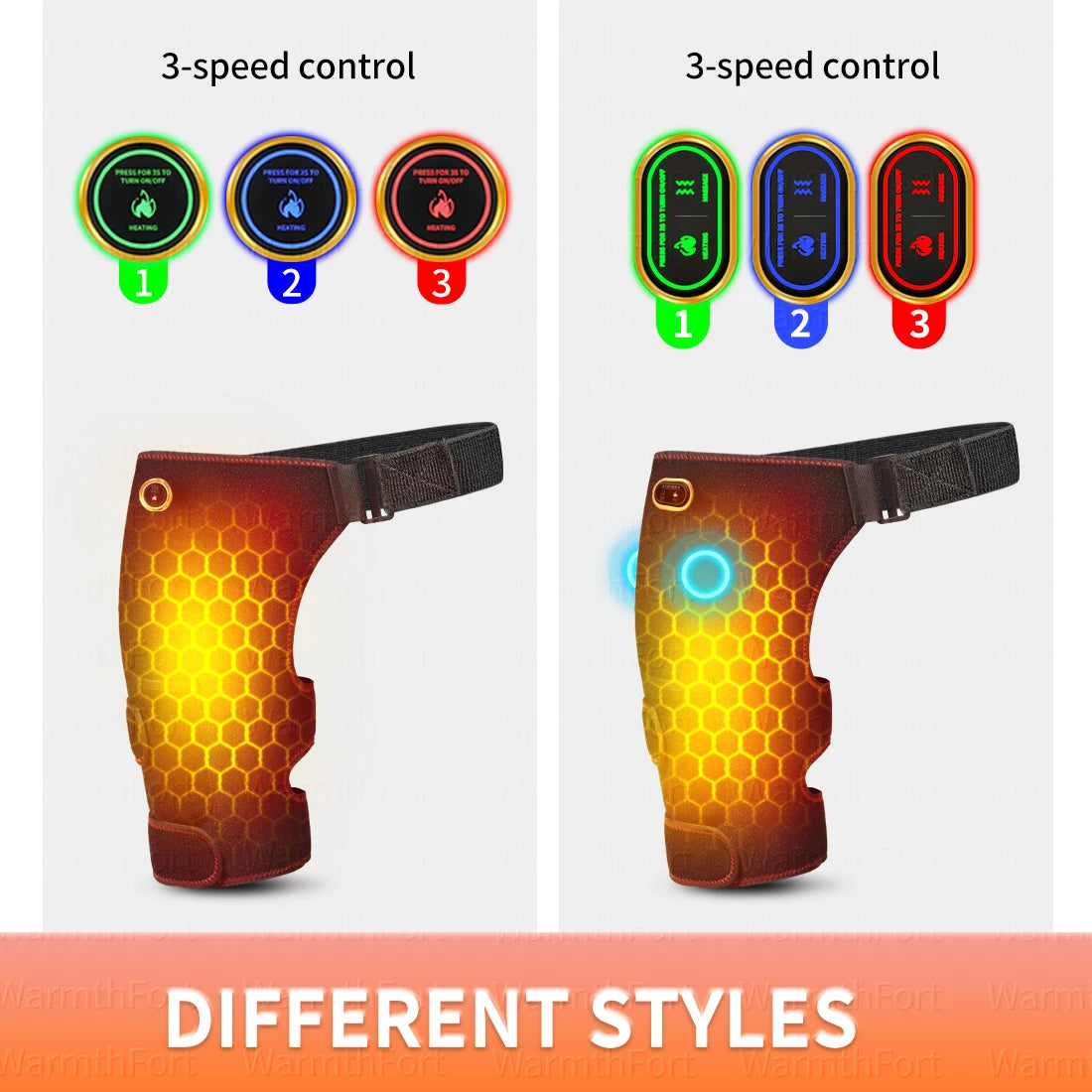 Heated Hip Support Wrap with Massage – USB-Powered Brace for Lower Back & Hip Comfort