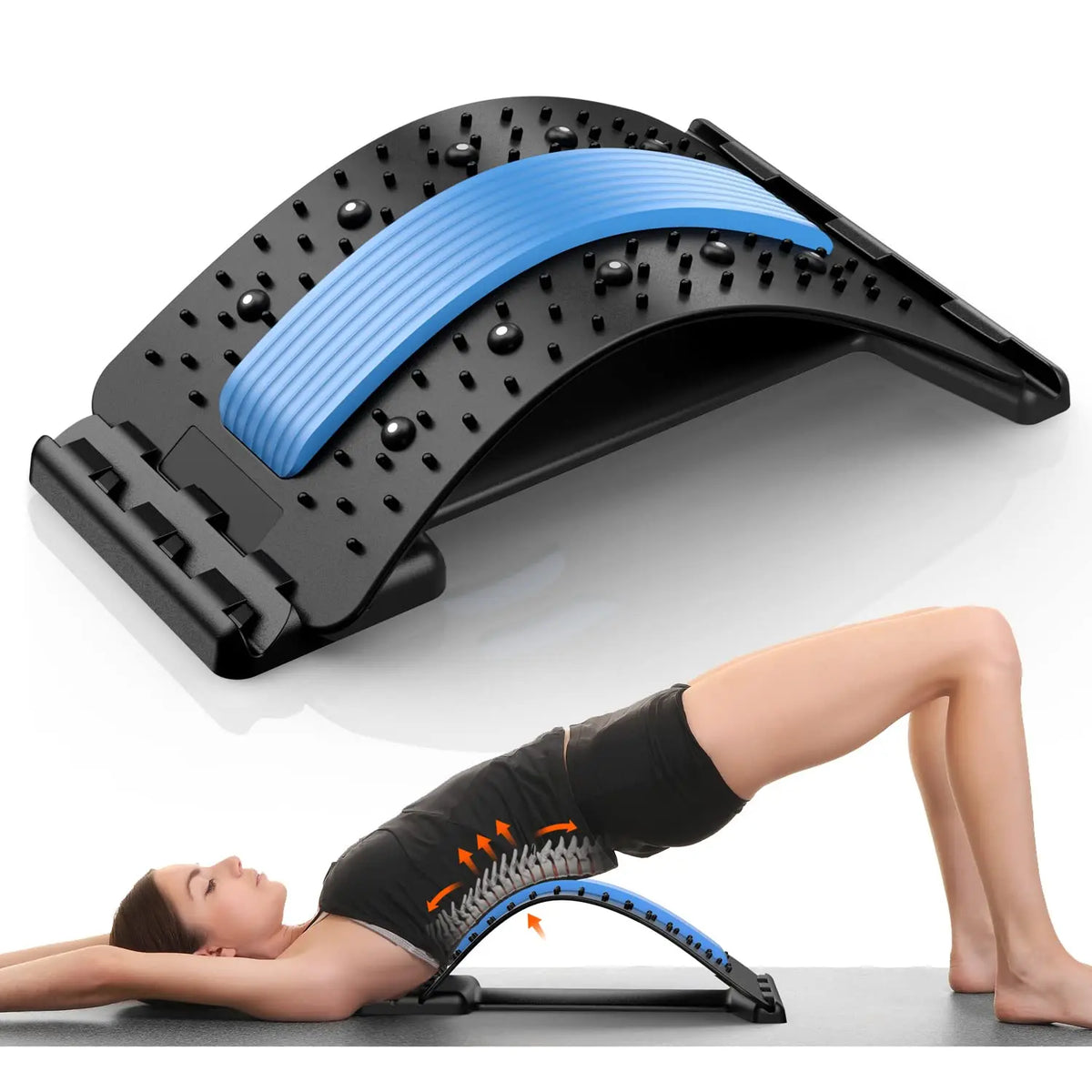 Adjustable Back Stretcher Board – Multi-Level Lumbar & Upper Back Support
