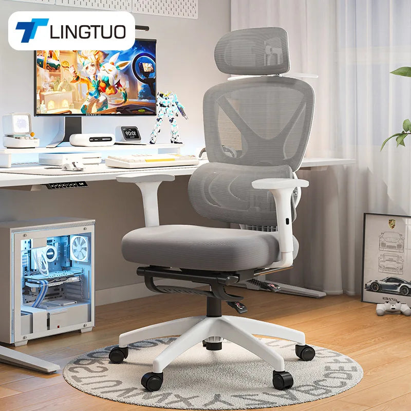 Ergonomic Gaming & Office Chair – Reclining with Lumbar Support & 4D Armrests