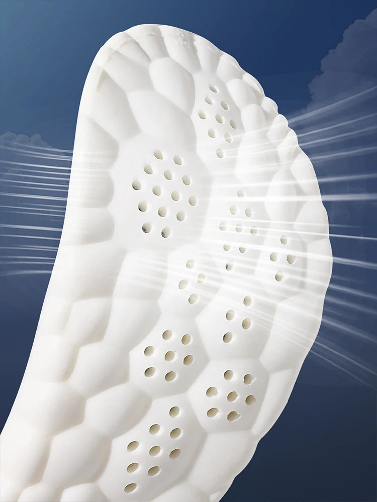 Breathable Latex Sport Insoles – Shock Absorption & Arch Support (1–4 Pairs)