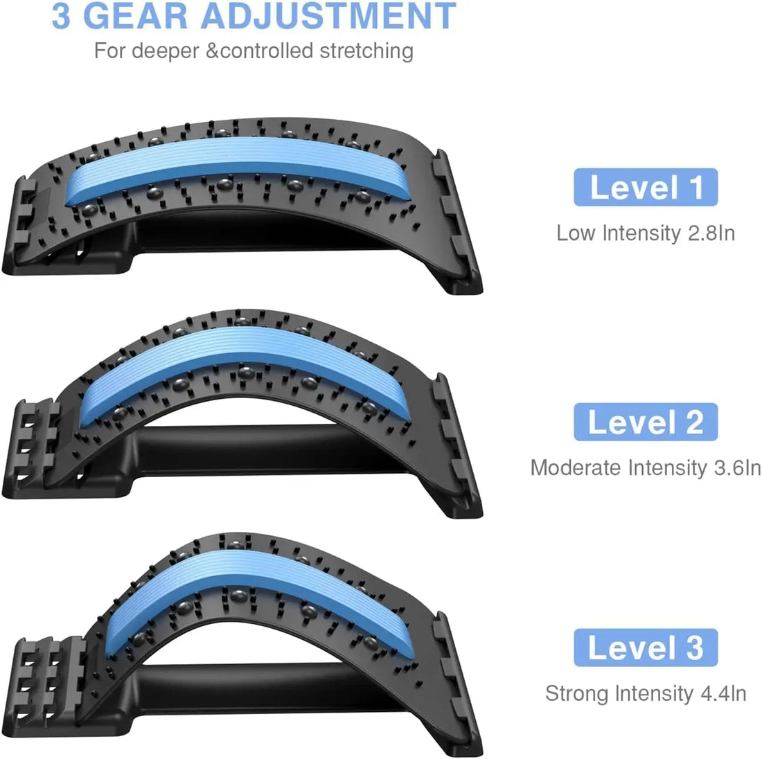 Adjustable Back Stretcher Board – Multi-Level Lumbar & Upper Back Support