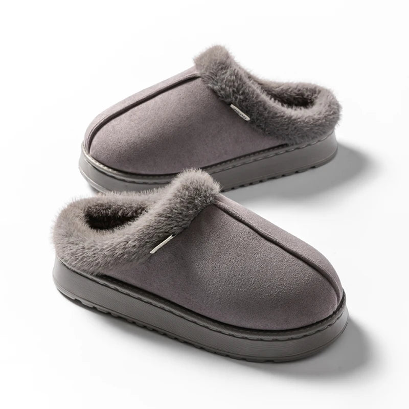 Women’s Warm Fluffy Slippers – Anti-Slip EVA Thick Sole Indoor Shoes