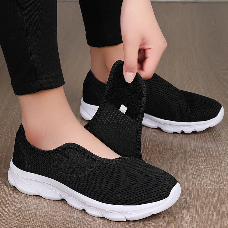 Orthopedic Wide Fit Walking Shoes – Adjustable Support for Everyday Comfort