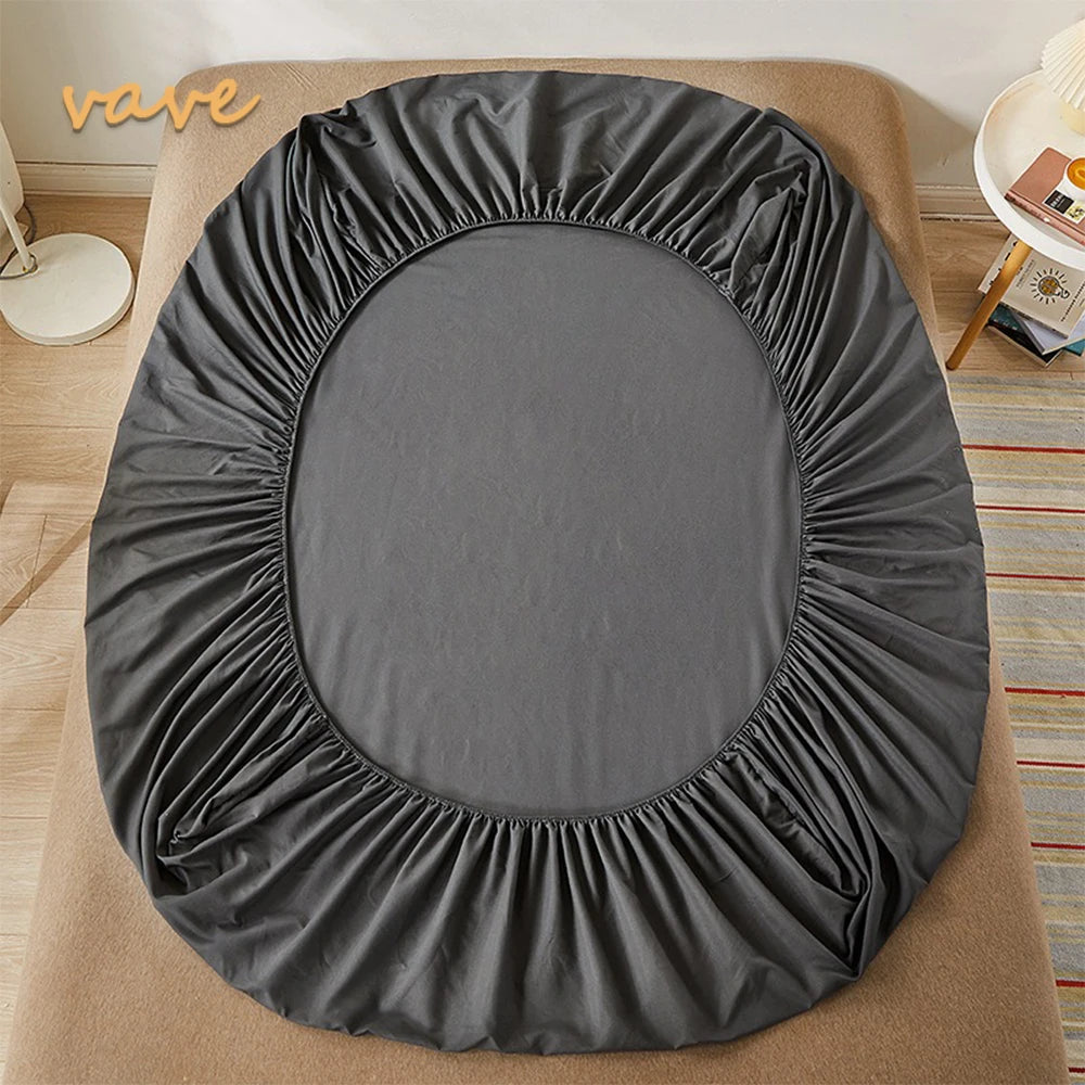 100% Cotton Fitted Sheet – Adjustable Non-Slip Mattress Cover (Single to King)