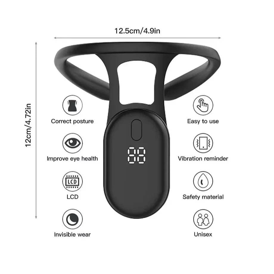 Smart Posture Corrector with Real-Time Vibration Reminder – Back Alignment Support