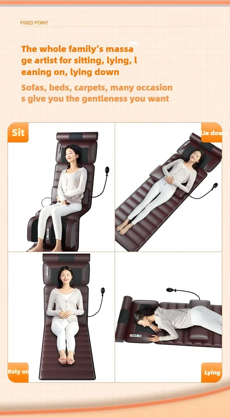 Full Body Massage Mat with Heat – Airbag Compression & Vibration Massage Cushion