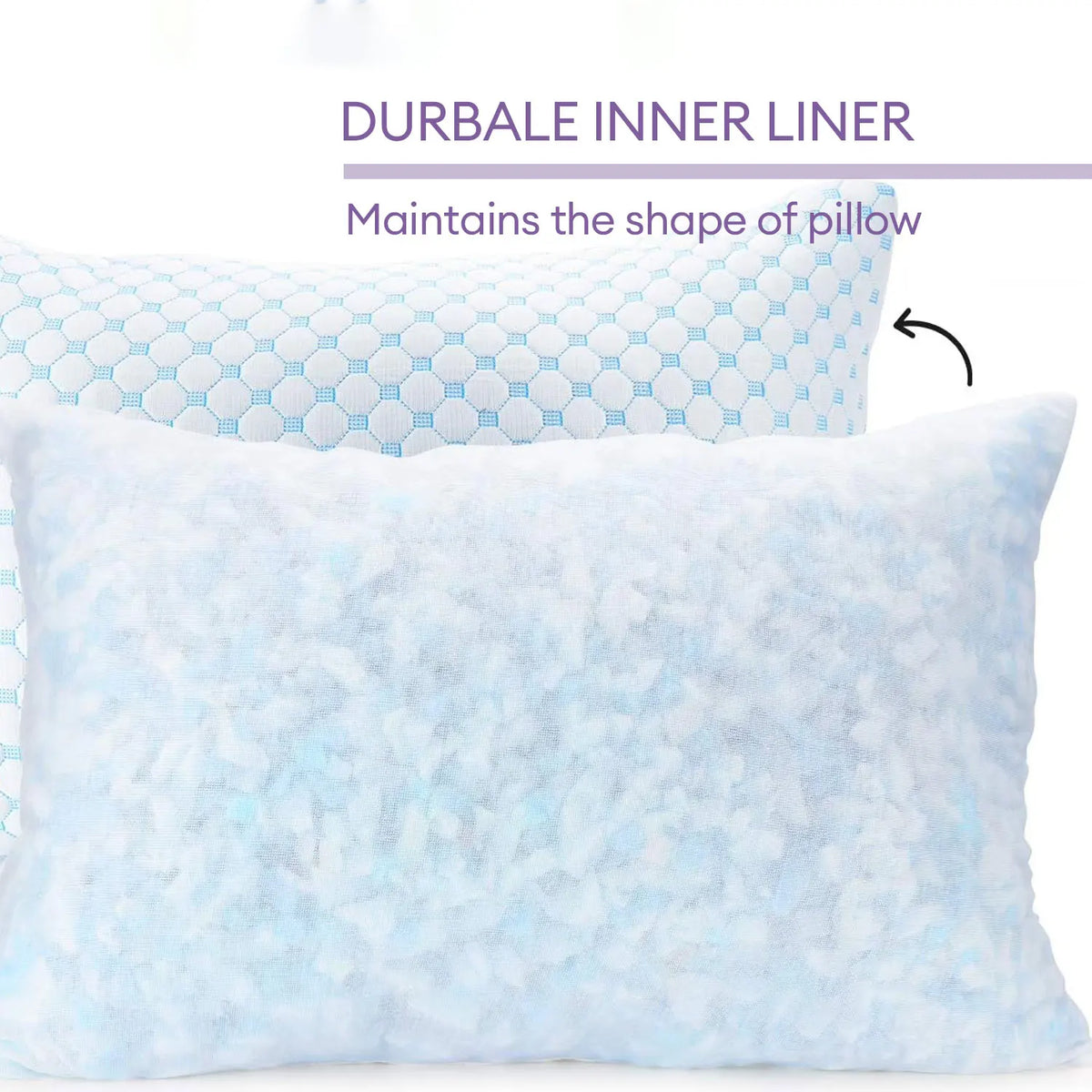 Cooling Memory Foam Pillow with Zipper – Adjustable Firmness Dual-Sided Design