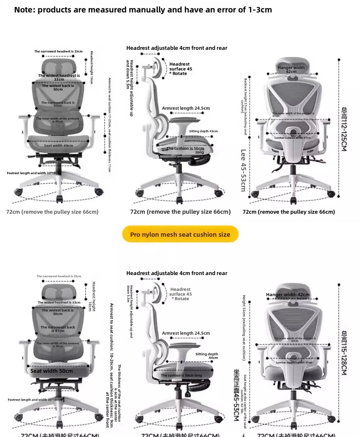 Ergonomic Gaming & Office Chair – Reclining with Lumbar Support & 4D Armrests