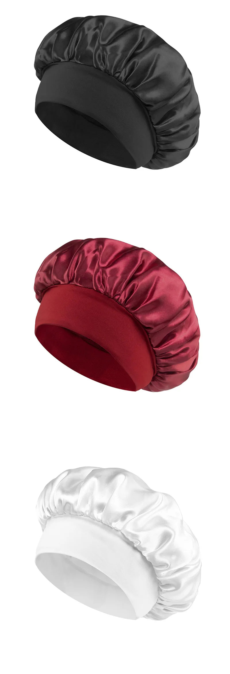 Women’s Satin Hair Bonnet – Soft Elastic Sleep Cap for Hair Care