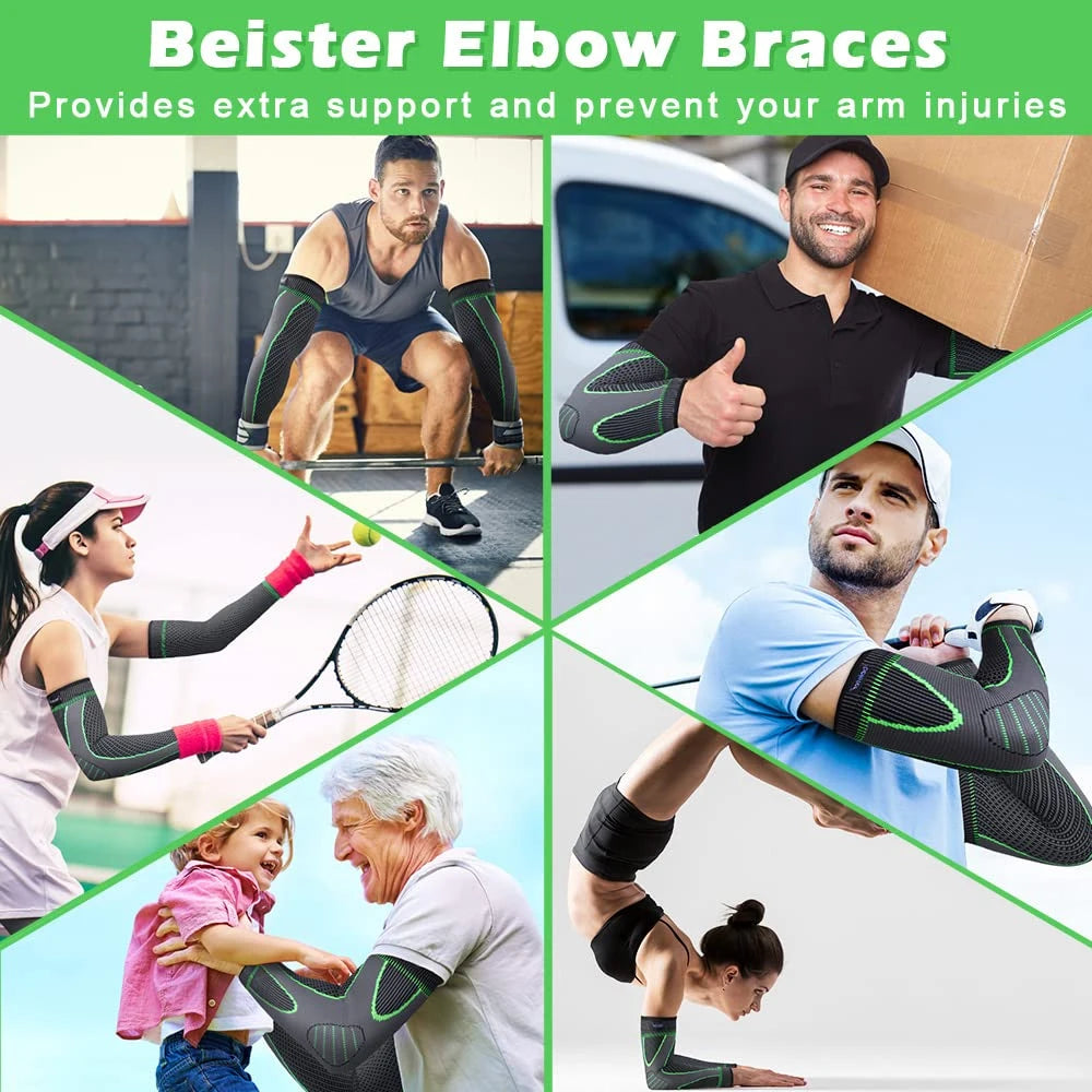 Breathable Elbow Compression Sleeve – Non-Slip Arm Support for Sports & Workouts