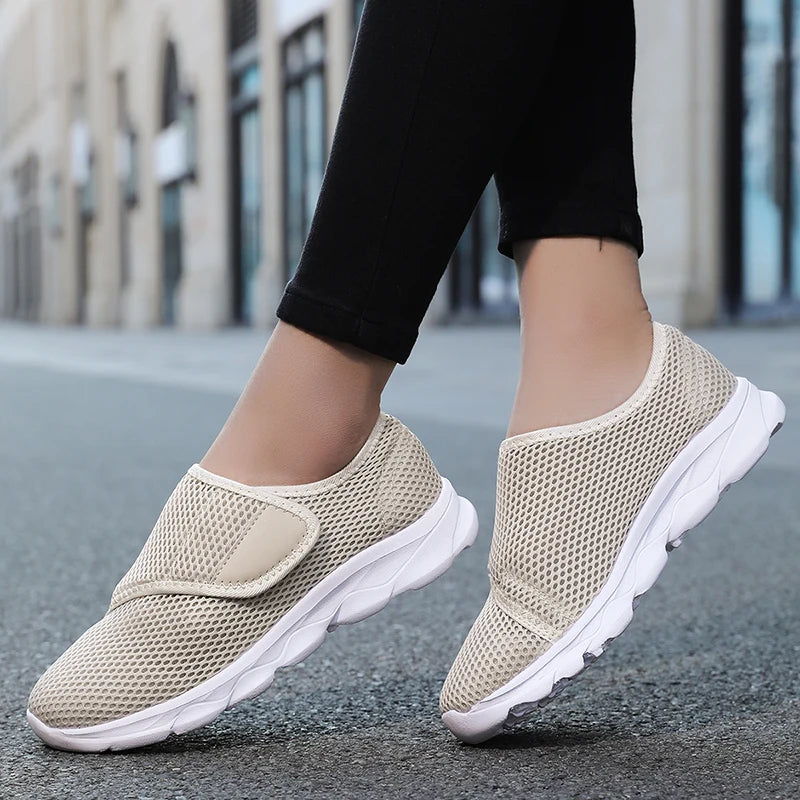 Orthopedic Wide Fit Walking Shoes – Adjustable Support for Everyday Comfort