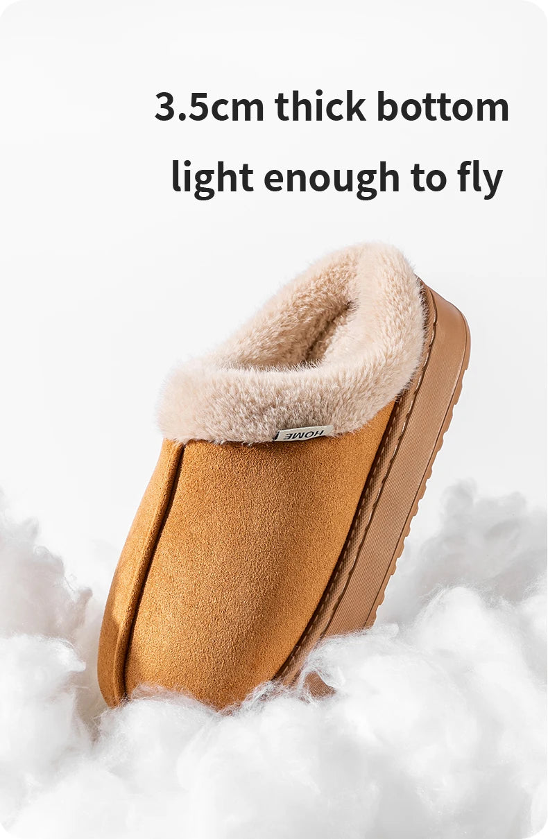 Women’s Warm Fluffy Slippers – Anti-Slip EVA Thick Sole Indoor Shoes