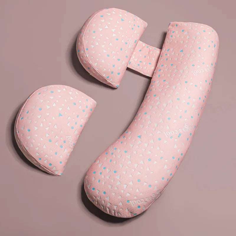 Adjustable Pregnancy Body Pillow Set – Maternity Support Cushion for Side Sleepers