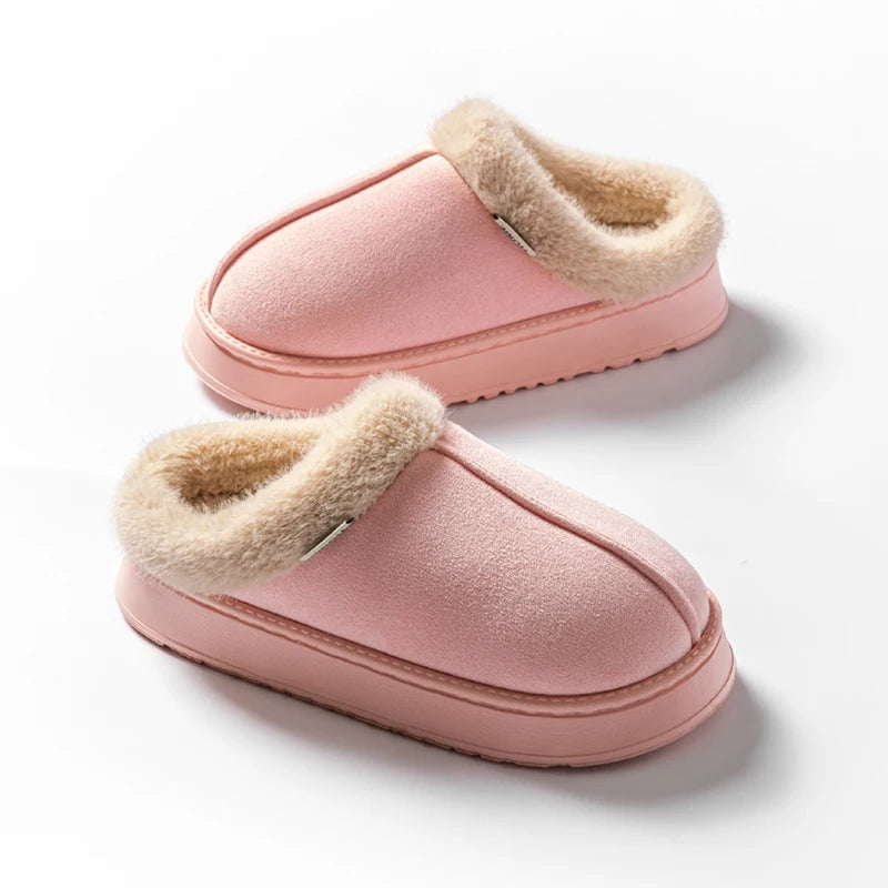 Women’s Warm Fluffy Slippers – Anti-Slip EVA Thick Sole Indoor Shoes